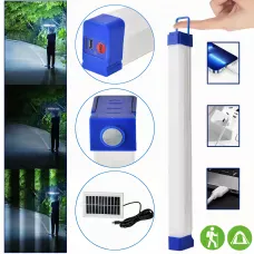 Діодна лампа Bailong BK-700T із сонячною батареєю, три режими роботи, USB-micro USB, 52 см