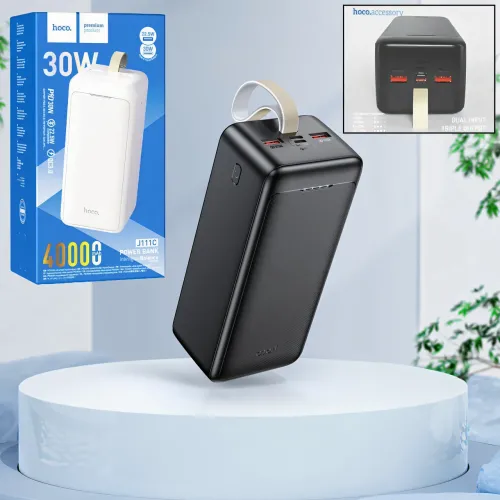Power bank HOCO J111C зі швидким заряджанням, портативний зарядний пристрій PD30W, 40000mAh