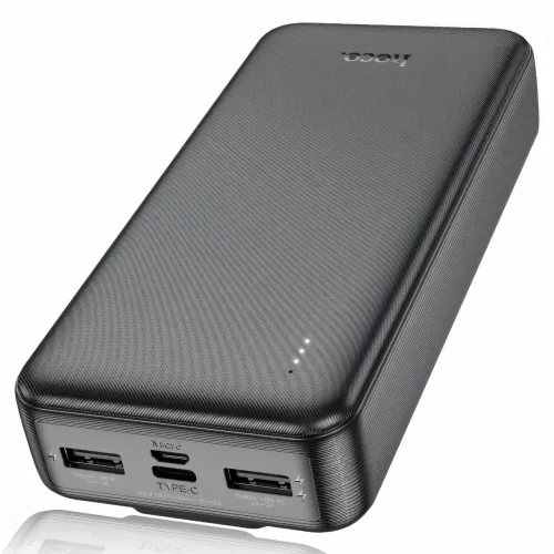 Зовнішній акумулятор 20000 mAh, Power bank HOCO J118A, швидке заряджання, вбудований кабель - фото 5