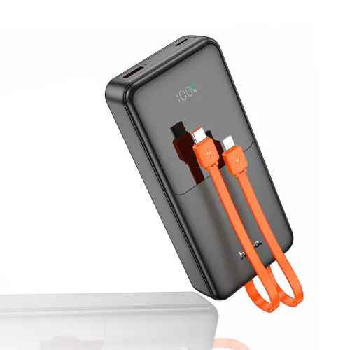 Power bank HOCO J119A, павербанк 22.5W+PD20, ємність 20000 mAh, швидке заряджання, дисплей і вбудований кабель - фото 2