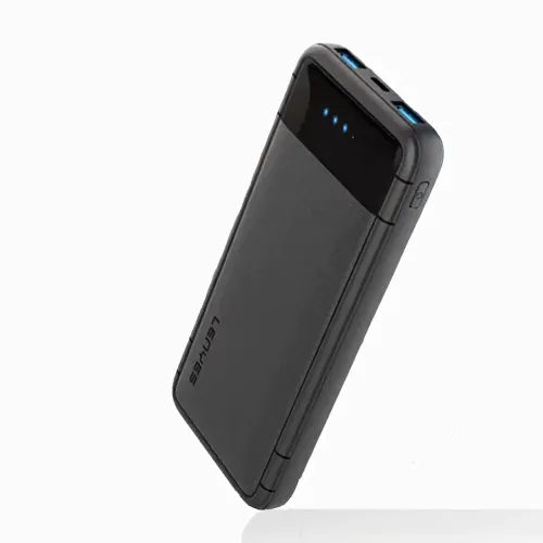 Повербанк Power Bank LENYES 133-10000 mAh (Реальна ємність) 2хUSB, MicroUSB, Type-C, Чорний - фото 2