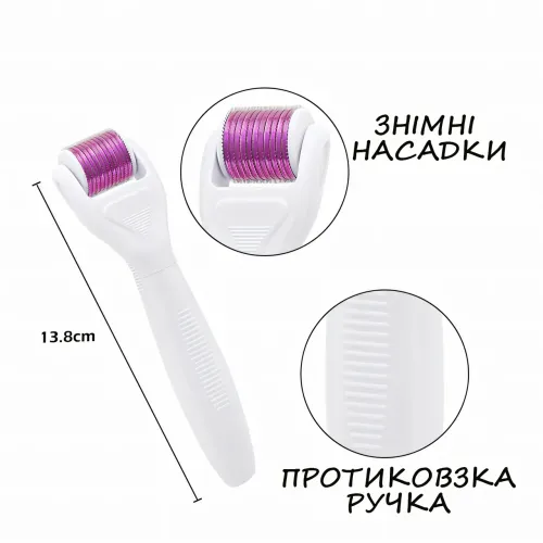 Мезоролер AND 1-17 з титановими мікроригами від розтяжок, акне, шрамів, для обличчя, лікування тіла, росту волосся - фото 9