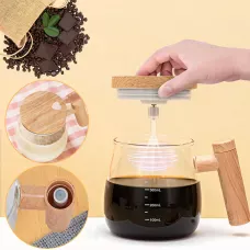 Чашка-мішка в японському стилі, Coffee stirring cup AND896 400 мл, чашка-блендер для напоїв, на батарейках