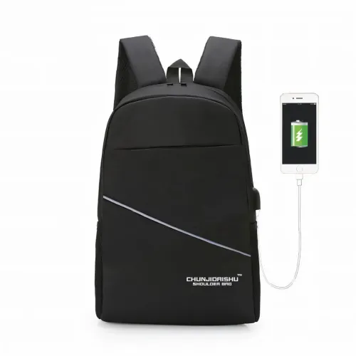 Міський рюкзак Joy Start js974 1937, чорний рюкзак для ноутбука з USB, 18 л, 45х29х14 см - фото 5