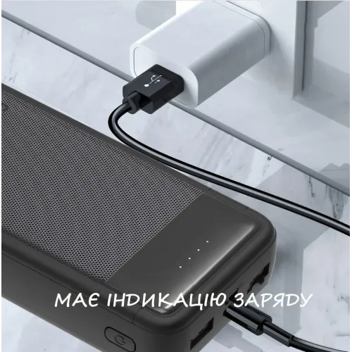 Зовнішній акумулятор LENYES PX-233 20000 мА·год, Power bank міні з LED-індикатором, реальна ємність - фото 4