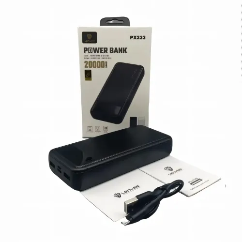 Зовнішній акумулятор LENYES PX-233 20000 мА·год, Power bank міні з LED-індикатором, реальна ємність - фото 7