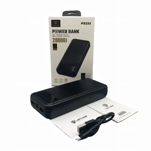 Зовнішній акумулятор LENYES PX-233 20000 мА·год, Power bank міні з LED-індикатором, реальна ємність - фото 7