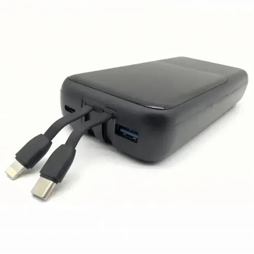 Power Bank Lenyes PX251D 20000 mAh з Швидкою зарядкою QC3+PD і LED Дисплеєм, реальна місткість, 22.5W, чорний - фото 4