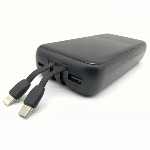 Power Bank Lenyes PX251D 20000 mAh з Швидкою зарядкою QC3+PD і LED Дисплеєм, реальна місткість, 22.5W, чорний - фото 4