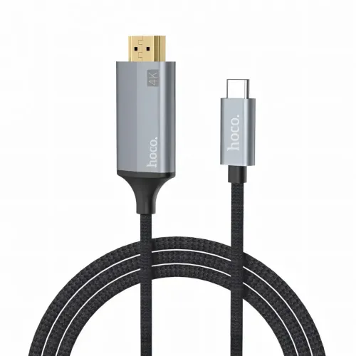 Кабель-переходник HOCO UA13 Type-C на HDMI 4K, Full HD 4K/2K, адаптер 1.8 м из нейлона и алюминия - фото 3