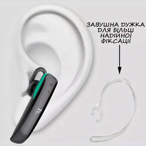 Бездротова Bluetooth гарнітура HOCO E1 з мікрофоном, 50 mAh, радіус дії до 10 м, чорний - фото 16
