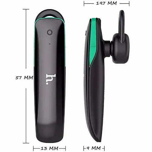 Бездротова Bluetooth гарнітура HOCO E1 з мікрофоном, 50 mAh, радіус дії до 10 м, чорний - фото 19