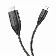 Кабель-переходник HOCO UA16 Type-C to HDTV в нейлоновой оплетке, 4К, 2 м, черный