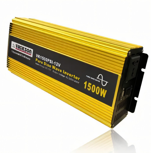 Автомобильный преобразователь напряжения 1500 W, VACKSON PURE SINE INVERTER VK1500PSI-12V, чистая синусоида - фото 4
