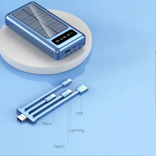 Мобільна зарядка POWER BANK 10000MAH + Solar, портативний зарядний пристрій зі швидким заряджанням - фото 3