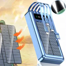 Мобільна зарядка POWER BANK 10000MAH + Solar, портативний зарядний пристрій зі швидким заряджанням