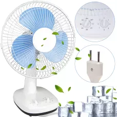 Настільний вентилятор Wimpex WX 1203 з таймером, авто поворот 120°, нахил 90°, діаметр 21 см, 220 В