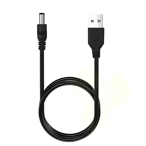 Кабель живлення DC 2.1x5.5mm, 5V-9V, USB 5V->9 V, кабель перехідник для роутера від повербанка, чорний - фото 2