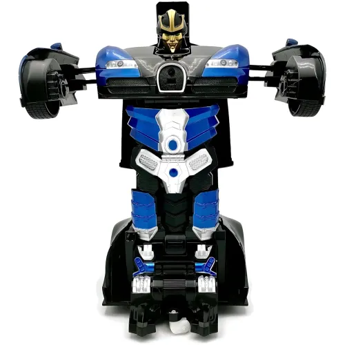 Машинка робот-трансформер Bugatti, робот машина папуги Autobots Remote Control Car з пультом, синій - фото 2
