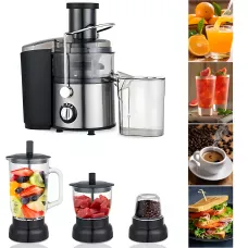Соковыжималка SOKANY SK-4009, кухонный комбайн 4 в 1, шнековая соковыжималка + кофемолка, измельчитель