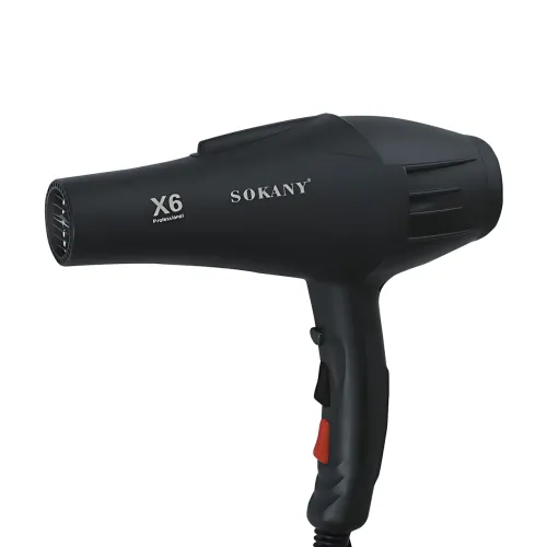 Фен SOKANY X6, 2200 Вт, 2 швидкості, з насадкою-концентратором у комплекті, робота від мережі + іонізація - фото 4
