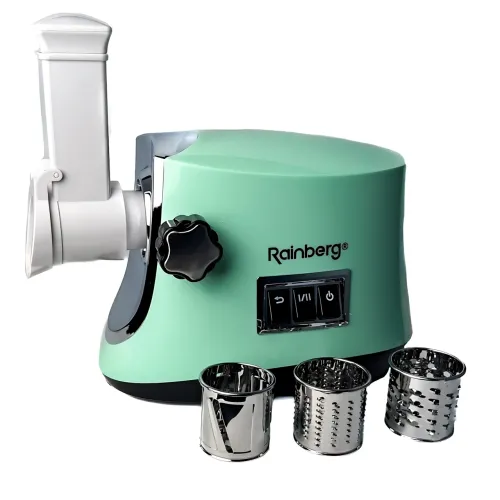 Мясорубка электрическая Rainberg RB-2272 с дополнительными насадками и реверсом, 3800 Вт, зеленый - фото 3