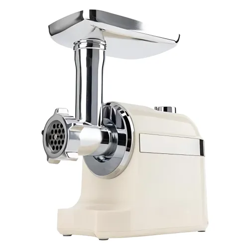 М'ясорубка електрична Rainberg RB-2270 3800 Вт з насадкою для томатів, реверсом, захистом від перевантаження Білий - фото 3