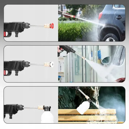 Універсальна мийка Water Gun, акумуляторна мінімийка високого тиску, 2 АКБ у комплекті, чорний - фото 2