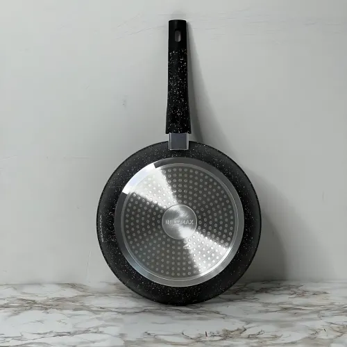 Набір посуду Bellmax Cookware Set BM-132, квадратні каструлі з гранітним покриттям, сковорода, прихватки - фото 3