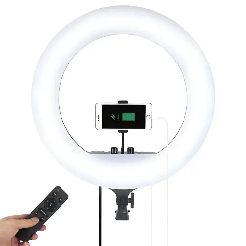 Професійна кільцева LED-лампа RL-21 54 см з пультом і тримачами 70 W - фото 4