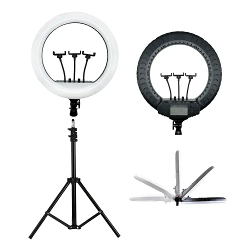 Професійна кільцева LED-лампа RL-21 54 см з пультом і тримачами 70 W - фото 2