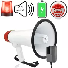 Гучномовець MEGAPHONE ER 55, ручний рупор 12v, UKC, покриття до 1000 м, з диктофоном і сиреною