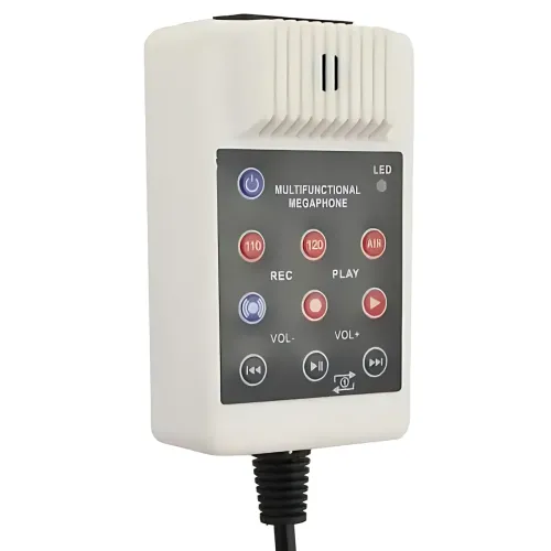 Гучномовець MEGAPHONE ER 66, 12v, рупор UKC 50 Вт із регулюванням гучності, сиреною, записом звуку - фото 7
