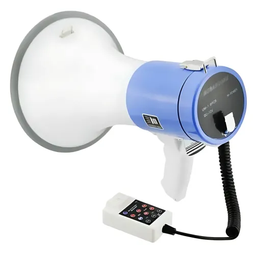 Гучномовець MEGAPHONE ER 66, 12v, рупор UKC 50 Вт із регулюванням гучності, сиреною, записом звуку - фото 2