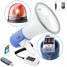 Гучномовець MEGAPHONE ER 66, 12v, рупор UKC 50 Вт із регулюванням гучності, сиреною, записом звуку