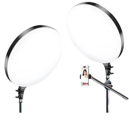 Кругла світлодіодна лампа RGB-LED Fill Light GS-450 45 см, кольорова портативна лампа для фото та відео + пульт - фото 2