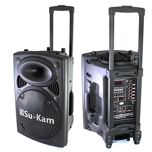 Портативна колонка Su-Kam BT 120D/212D+, 300 Вт, 7500 mAh, Bluetooth, 2 мікрофони, 12v/220v - фото 2