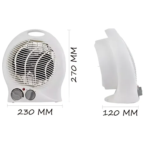 Дуйка Heater MS5902, тепловентелятор нагрівач Domotec до 20 м2, робота від розетки, потужність 2000 Вт, білий - фото 10