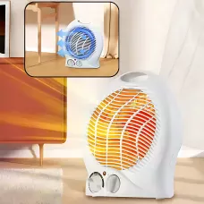 Дуйка Heater MS5902, тепловентелятор нагрівач Domotec до 20 м2, робота від розетки, потужність 2000 Вт, білий