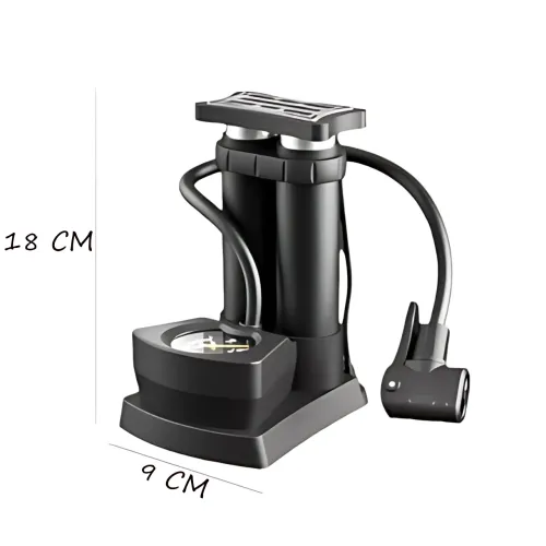 Насос ножний Air pump AND S98-2409-Y, двоциліндровий мінінасос з універсальним ніпелем і манометром - фото 12