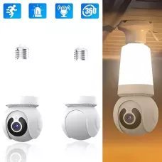Wi-Fi камера в патрон E27, камера Panda Eyes Q26 з датчиком руху, лампою, нічним зніманням і мікрофоном