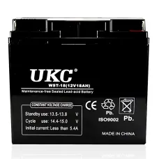 Акумулятор компактний олив'яно-кислотний UKC 12V/18A, гелевий АКБ