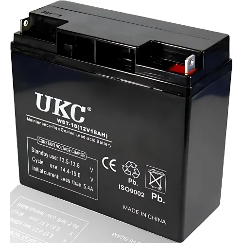 Аккумулятор компактный свинцово-кислотный UKC 12V/18A, гелевый АКБ - фото 2
