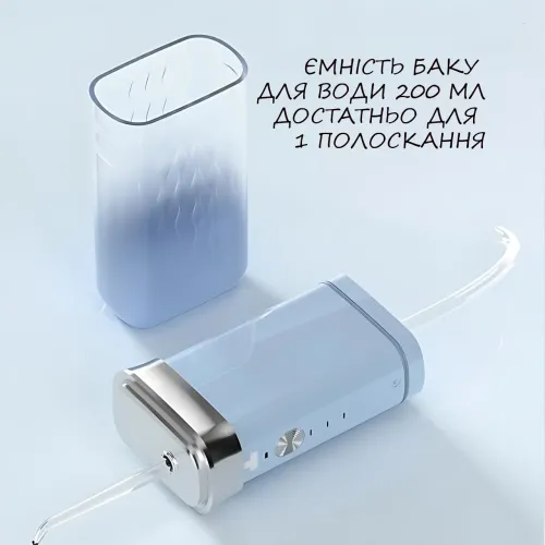 Іригатор порожнини рота портативний із зарядкою від USB, імпульсний очисник зубів LY-314 з 4 насадками - фото 5