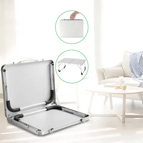 Складаний компактний стіл Folding table AND844-846 для ноутбука, пікніка, кемпінгу, білий - фото 14