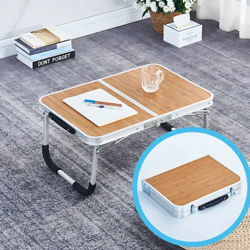 Складаний компактний стіл Folding table AND844-846 для ноутбука, пікніка, кемпінгу, білий Бежевий