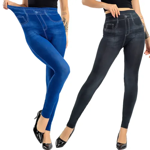 Джегінси Slim`N Lift jeggings Caresse Jeans, що стягують легінси для моделювання фігури, SM — 5XL, чорний - фото 6