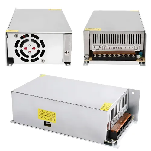 Блок живлення адаптер 12 V 50 A METAL, імпульсний інвертор живлення 600 W з вентилятором, трансформатор LED-стрічки - фото 2