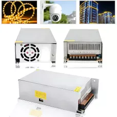 Блок живлення адаптер 12 V 50 A METAL, імпульсний інвертор живлення 600 W з вентилятором, трансформатор LED-стрічки
