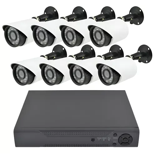 Набор видеонаблюдения DVR KIT 945, регистратор+8 камер, Gibrid, комплект уличного/внутреннего видеонаблюдения - фото 2